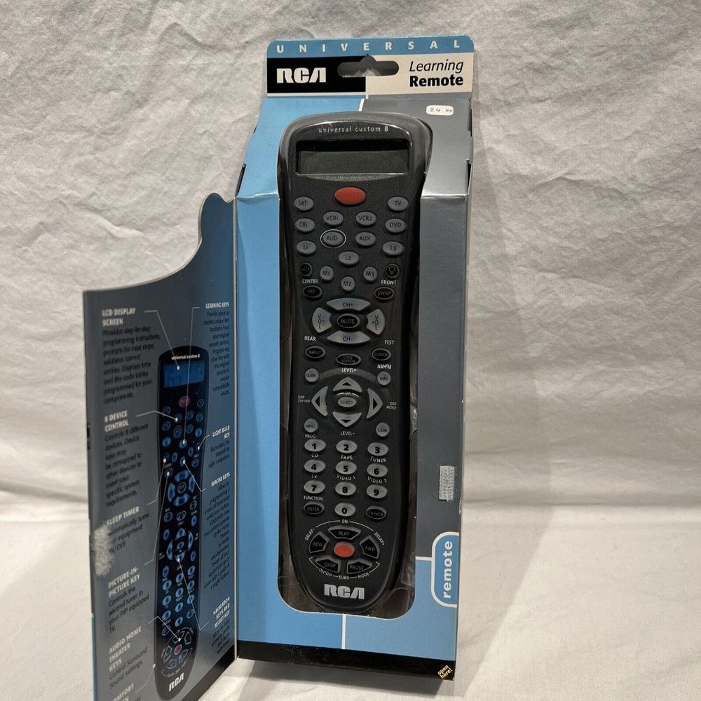 RCA‎ Universal Learning Remote Control RCU810B (8 Devices) TV DVD Micro Keys